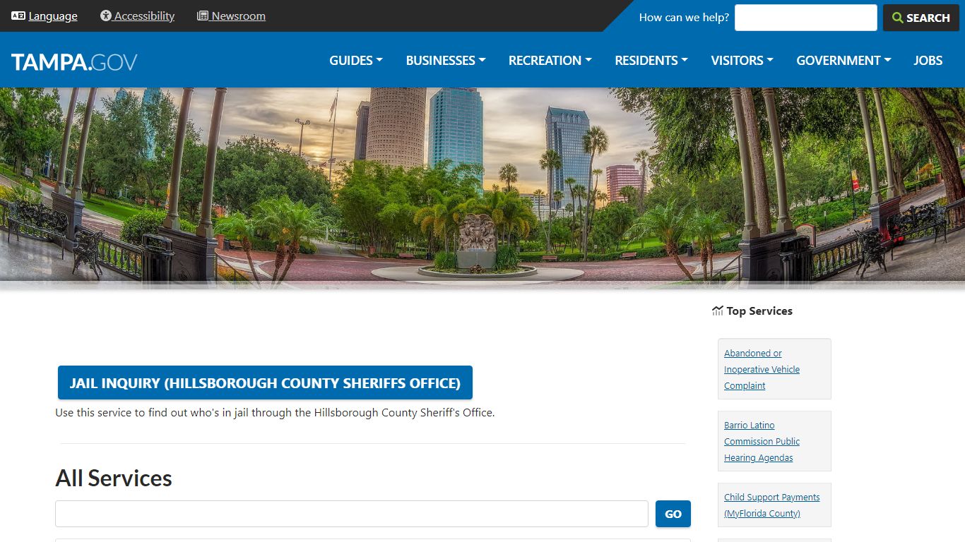 Jail Inquiry (Hillsborough County Sheriffs Office) | City of Tampa